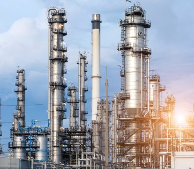 Oil refinery factory